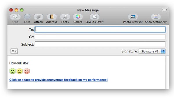 creating signatures in apple mail